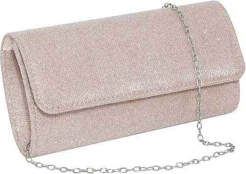 Vista 22 de Naimo - Deslumbrante bolsa pequeña de solapa, con cadena desmontable para eventos nocturnos.