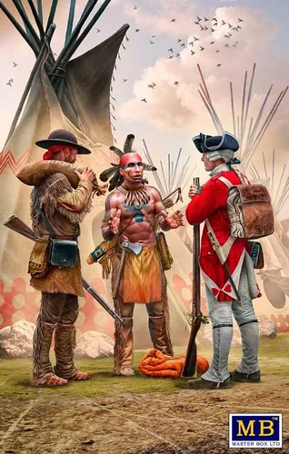 Vista 2 de Paquete Lote de Indian Wars XVIII Century Series 4 Kit de plástico 1/35 Master Box
