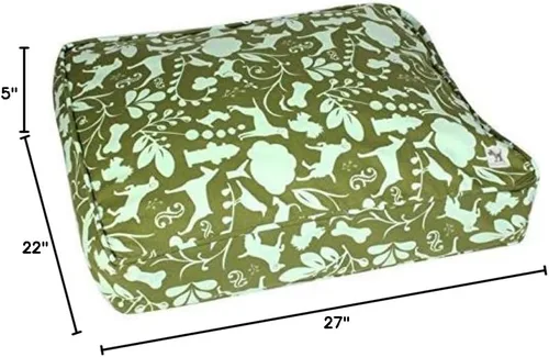 Vista 8 de Molly Mutt Pequeña Funda para Cama de Perro, Amarillo por la Mañana, Verde Oliva y Azul Claro