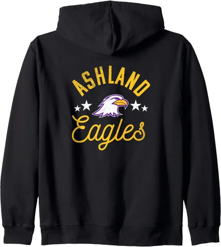 Vista 2 de Ashland University Sudadera con capucha y logotipo de Eagles, Negro