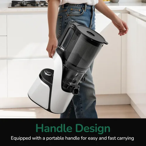 Vista 11 de Canoly 3-in-1 Cold Press Juicer C16, Makes Juice & Sorbet & Nut Milk 6" Extra Wide Feed Chute, Durable AC Brushless Motor, Self Precut System
