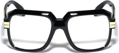 Vista 2 de Dweebzilla Gazelle Emcee - Gafas de sol cuadradas de gran tamaño con lentes transparentes