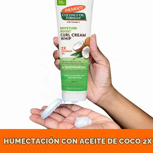 Vista 5 de Palmer's Crema batidora para rizos Moisture Boost con fórmula de aceite