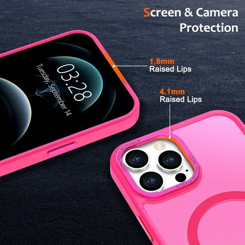 Vista 1248 de Anuck - Funda magnética para iPhone 11 compatible con MagSafe, carcasa trasera mate translúcida dura, borde de TPU, delgada, resistente a impactos