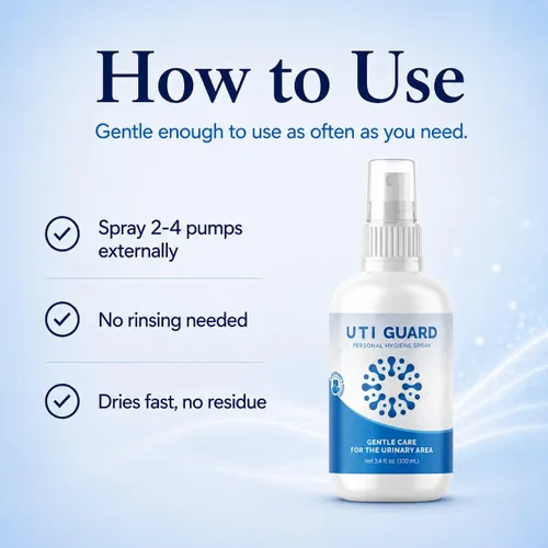 Vista 9 de UTI Guard - Spray externo sin enjuague para prevención de infecciones urinarias, para mujeres y hombres Proactive urinary tract care