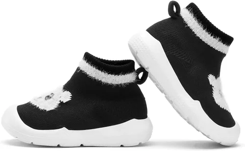 Vista 6 de Engtoy Baby Sock Shoes Baby Walking Shoes Infant Non-Slip Breathable Slippers with Soft Rubber Sole Baby Boys Girls Slip On Sneakers