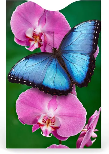 Vista 2 de Monarque Fundas de bloqueo RFID para tarjetas de crédito (juego de 6) - Paquete de mariposa, Mariposa