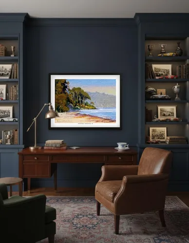 Vista 4 de Goleta Beach - Santa Barbara California - De una pintura original a color por Wade Koniakowsky - Impresión de papel mate de arte fino (sin marco)