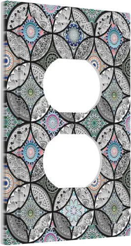 Vista 56 de Cubiertas Decorativas para Placas de Interruptor Diente de León Azul Rústico Citas Inspiradoras Casa de Campo Tablón de Madera Gris 1 Gang Cubierta
