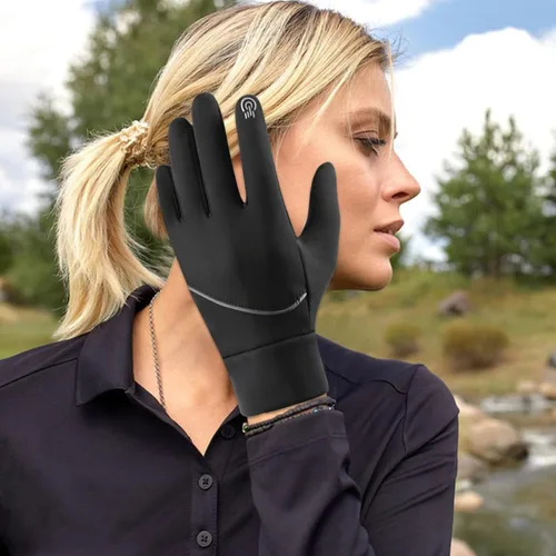 Vista 7 de ABABC Guantes térmicos para hombres y mujeres, calentadores de manos de dedo completo, guantes térmicos térmicos para nieve, guantes de trabajo