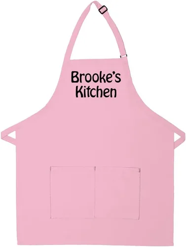 Vista 5 de Hecho en los EE. UU. Delantal Premium Bordado Personalizado para Adultos para Hombres Mujeres Día de los Padres Día de las Madres Cocina Barbacoa