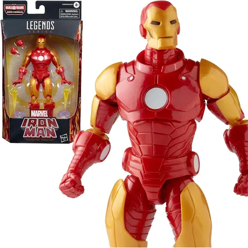Vista 4 de Serie Marvel Legends Iron Man Modelo 70 Armadura de Cómics Figura de Acción de 6 Pulgadas, Juguetes Coleccionables, Incluye 4 Accesorios