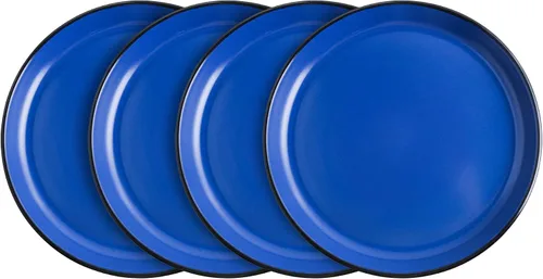 Vista 22 de Stone Lain - Juego de platos de cerámica, 4 platos de cena, Albie - Blanco salpicado
