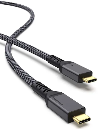 Vista 9 de Maxonar [1 pie] Cable Thunderbolt 4, cable Thunderbolt corto de 40 Gbps con carga de 240 W y 8K/5K @60 Hz compatible con Thunderbolt 4/3, USB 4