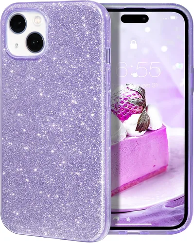 Vista 19 de MILPROX Funda compatible con iPhone 17 con purpurina de 6.3 pulgadas, elegante lujosa brillante resplandeciente bling centelleante funda carcasa
