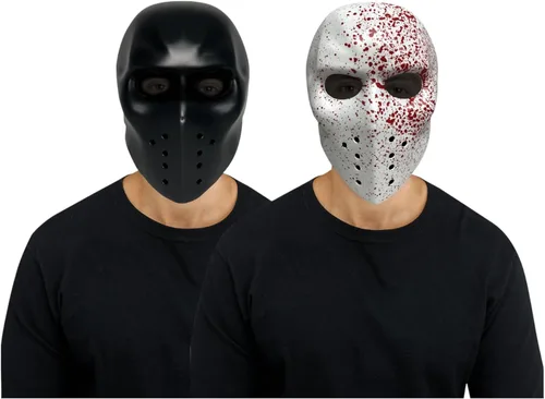 Vista 3 de Máscara de hockey Punisher (blanco)
