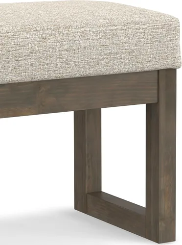 Vista 8 de SIMPLIHOME Milltown - Reposapiés rectangular (26.0 in de ancho) contemporáneo Platino