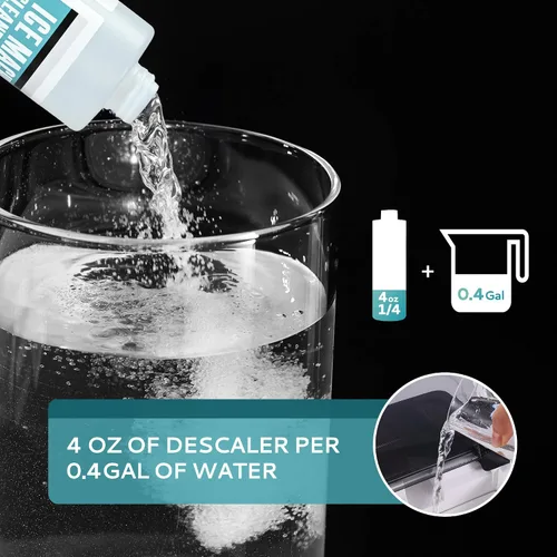 Vista 4 de EUHOMY Limpiador Descalcificador de Máquina de Hielo, 16 Fl OZ Limpiador de Máquina de Hielo (4 Usos por Botella), Solución Descalcificadora