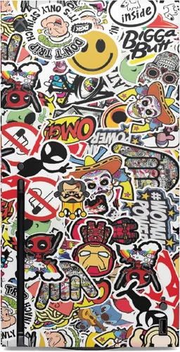 Vista 3 de GNG Sticker Bomb Skins Compatible with Xbox Series X Console Decal Vinal Sticker + 2 Controller Set