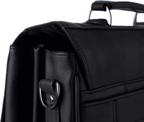 Vista 7 de Hammer Anvil Pierce Colombian Vacquetta Leather 15.6" Maletín para portátil, Negro