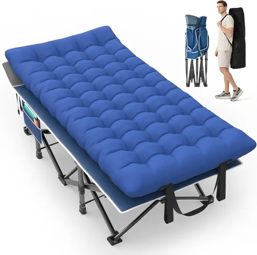 Vista 14 de Suteck Catre plegable XXL de 32 pulgadas, catres de dormir resistentes de 32 pulgadas gris ceniza