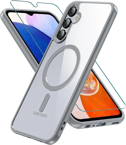 Vista 11 de Funda magnética para Samsung Galaxy A15, Samsung A15 5G con protector de pantalla, [protección contra caídas de grado militar] Funda protectora
