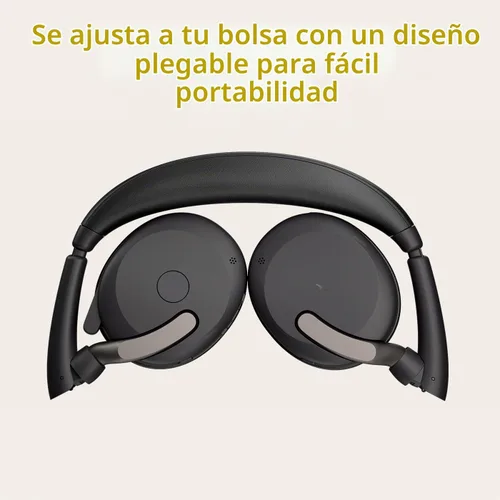Vista 7 de Jabra Evolve2 65 Flex - Auriculares estéreo inalámbricos, Bluetooth, tecnología ClearVoice con cancelación de ruido y ANC híbrido, funciona