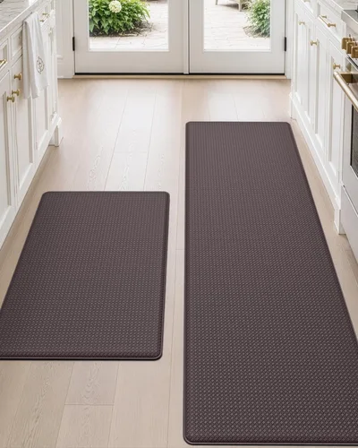 Vista 21 de DEXI Alfombrillas de Cocina Acolchadas Anti Fatiga, 17x59, Alfombra de Pasillo para Estar de Pie Impermeable, Espuma Viscoelástica Cómoda Acolchada