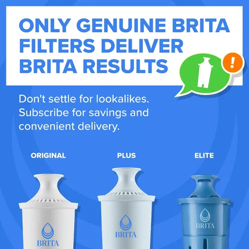 Vista 10 de Brita Jarra de filtro de agua XL de 27 tazas, 1 filtro Brita Plus, Ultramax Negro