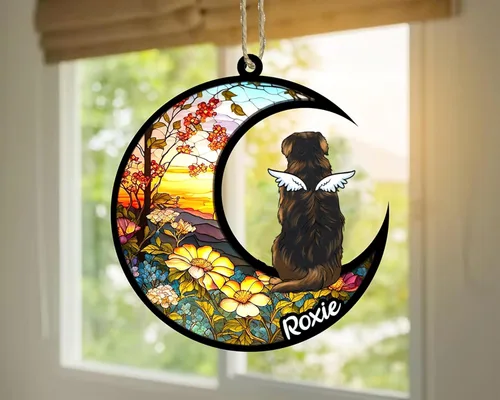 Vista 87 de LOVELYPOD Adorno de Navidad personalizado para perro Basset Hound (marrón) Basset Hound (marrón) adorno para atrapasoles de perro, razas de perros