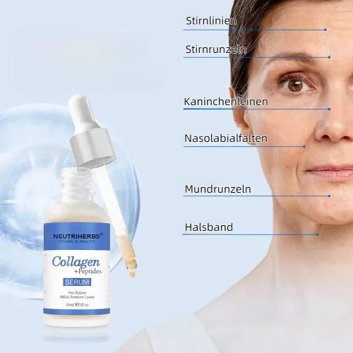 Vista 6 de Neutriherbs Suero de péptido de colágeno, refuerzo de colágeno para reafirmar, levantar la piel facial, suero antienvejecimiento ayuda a reducir