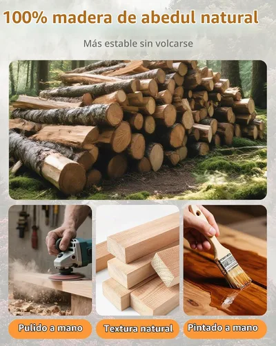 Vista 6 de Perchero de madera, perchero independiente de madera maciza, perchero vintage con 14 ganchos y base triangular, perchero de pie para chaqueta
