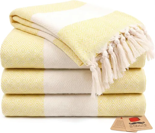 Vista 17 de Bazaar Anatolia Toallas de mano – Juego de 4 39 x 19 pulgadas – Toalla de mano turca a rayas para baño, 100% algodón, cocina, cara, cabello, té