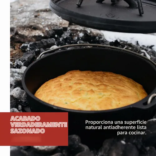 Vista 3 de Camp Chef Horno holandés de hierro fundido de 10 pulgadas, pre-sazonado