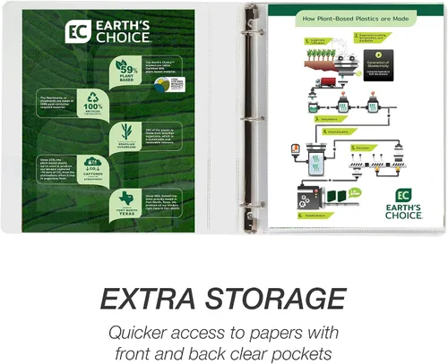 Vista 4 de Samsill Earth's Choice carpeta de biomaterial, Blanco