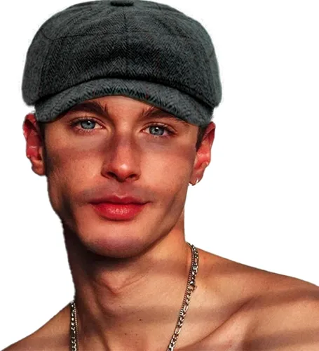 Vista 5 de Newsboy Gorra Gatsby Baker Boy Sombrero Plano Tweed Ajustable Peaky Herringbone Sombrero