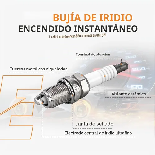 Vista 6 de Paquete de bobina de encendido UF333 y kit de bujías de iridio para Toyota