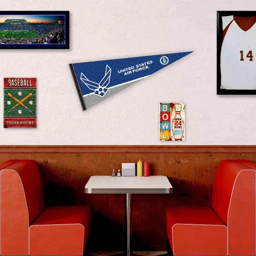 Vista 3 de Bandera de banderín con emblema de sello de la Fuerza Aérea de EE