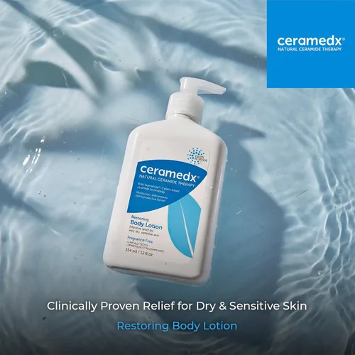 Vista 2 de Ceramedx - Loción corporal restauradora Loción de ceramida natural para pieles secas y sensibles Sin crueldad, vegana y sin fragancia 12 onzas