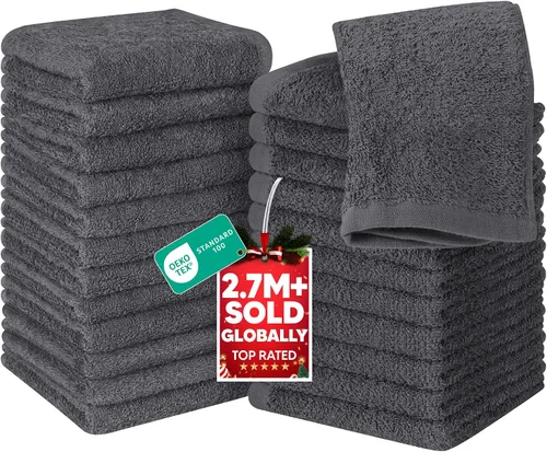 Vista 20 de Utopia Towels Juego de 12 paños de algodón – 100% algodón hilado en anillo, paños de franela de alta calidad, altamente absorbentes y suaves al