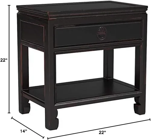 Vista 3 de Red Lantern Elegante mesa auxiliar - Negro antiguo Negro (Antique Black)