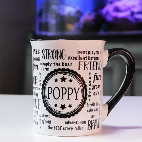 Vista 8 de Cottage Creek Tazas de café de cerámica Taza grande de amapola de 16 onzas Regalo ideal para abuelo, papá y papá para el día del padre