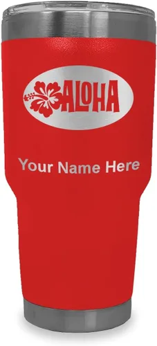 Vista 27 de LaserGram Taza aislada al vacío de 20 onzas, Aloha, grabado personalizado incluido (negro) Engraved Gift, Vacuum Insulated Stainless Steel, Laser