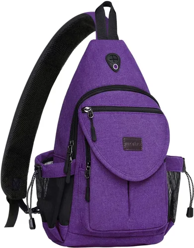 Vista 11 de MOSISO Crossbody Sling Bag for Women, Shoulder Backpack, Hiking Daypack Bag Verde militar