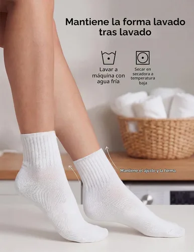 Vista 7 de HUE Calcetines cortos para mujer (paquete de 6)