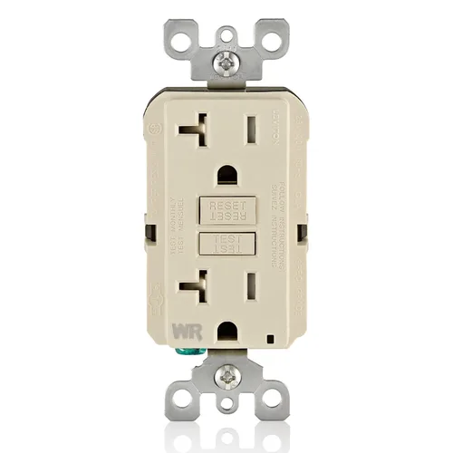 Vista 9 de Leviton SmartlockPro receptáculo resistente al clima, comprobación automática, con guía de luz e indicador LED, GFWT1-E Negro