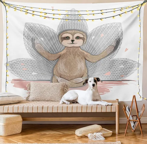 Vista 122 de Ambesonne Tapiz hippie, abrazo de hongos de ensueño y árbol de la vida místico y mandal verde, decoración de tela para colgar en la pared