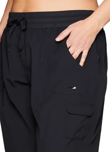 Vista 12 de RBX Active - Pantalón capri para mujer, talla grande, ligero, tejido, con cordón, estilo cargo