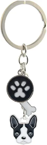 Vista 8 de Llavero para perro, lindo llavero de perro para mascotas, mini llavero de metal