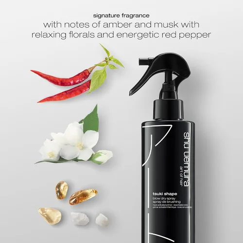 Vista 4 de shu uemura art of hair Tsuki Shape - Spray de secado por soplado activado por calor, añade volumen y definición, 6.4 onzas líquidas